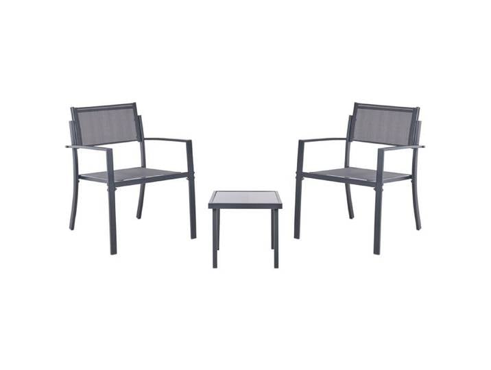 Ensemble bistrot TAVOLETO Métal Gris foncé