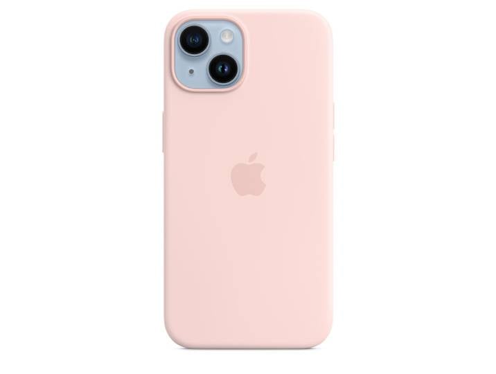 Apple Coque en silicone avec MagSafe pour iPhone 14 - Rose craie, Housse, Apple, iPhone 14, 15,5 cm (6.1'), Rose MW5V3ZM/A