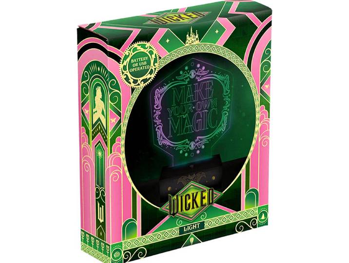 Paladone Wicked Elphaba Acryl Lamp - Groen en Paars