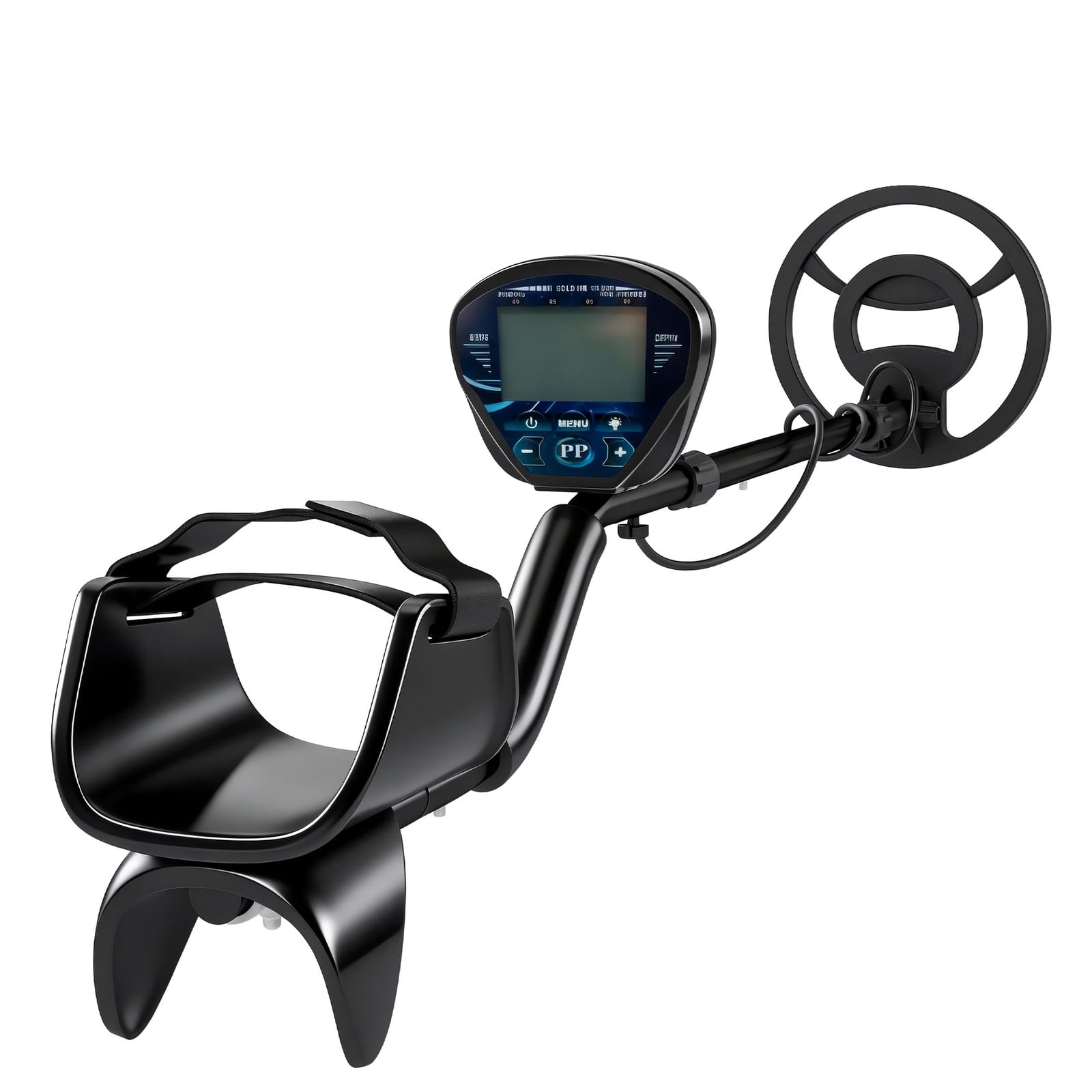 Outsunny Metaaldetector IP68 Waterdicht met 3 Modi, Koptelefoon en LCD-scherm
