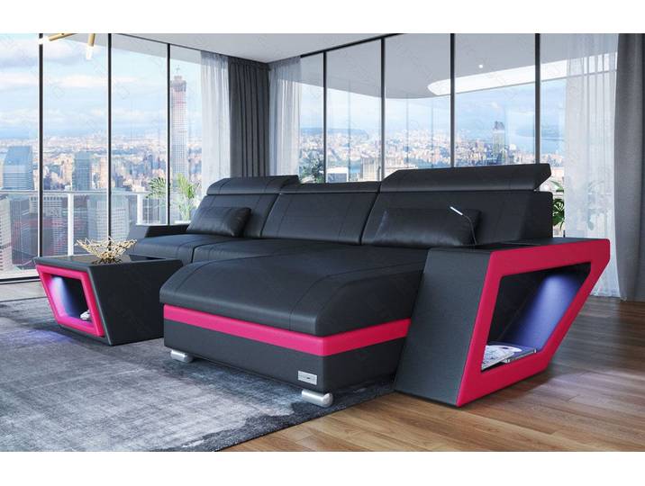 Ecksofa Catania Eleganz L-Form aus Leder