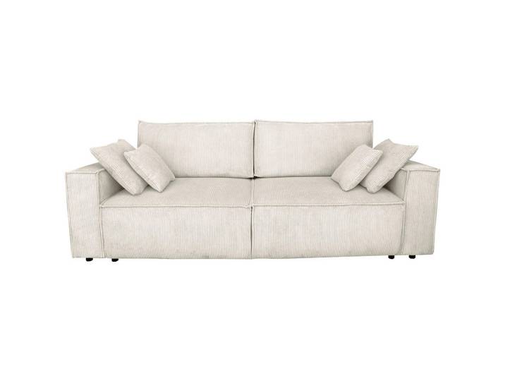 Carryhome Schlafsofa, Beige, Kunststoff, 2-Sitzer, Füllung: Silikon,Silikon,Silikon, 240x89x100 cm, Liegefunktion, Schlafen auf Sitzhöhe, Rücken echt, Wohnzimmer, Sofas & Couches, Schlafsofas, Schlafsofas mit Bettkasten