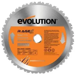 Evolution, Sägeblatt, Mehrzweck-HM-Sägeblatt RAGE 255x25,4mm Z28