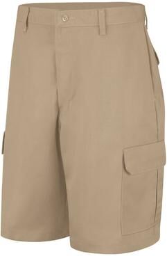 Red Kap PT66 Industrial Cargo Short in Khaki size W34   Cotton/Polyester Blend