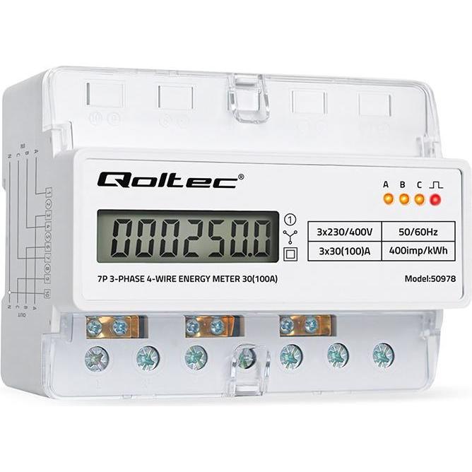 Qoltec Dreiphasen-Elektronikzähler (50978)