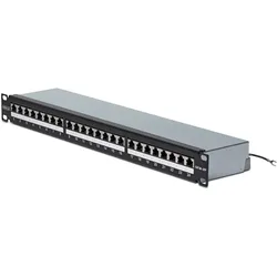 StarTech 24 Port Patch Panel, Server Zubehör, Schwarz, Silber