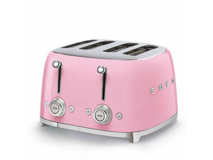 Smeg - Grille-pains 4 Fentes 950w Rose Tsf03pkeu