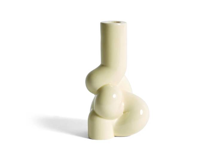 HAY - W&S Soft Kerzenhalter, Ø 9,5 x H 18 cm, soft gelb