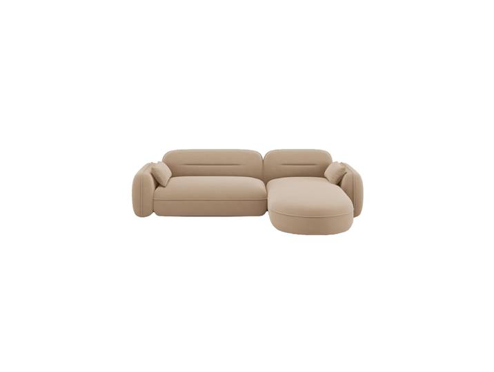 4-Sitzer Design Ecksofa „Sydney“ Samt Sand chosen by Bloomingloft