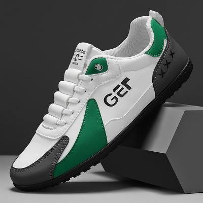 LightInthebox Men's Black and Beige Golf Sneakers, Sporty Comfortable, Ideal for Golf Courses Active Outings