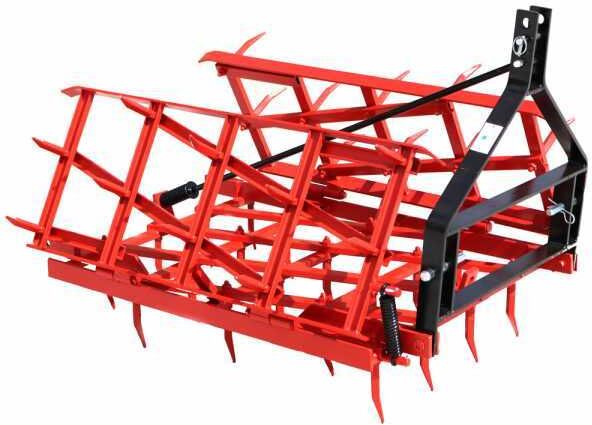 AgriEuro Premium Herse à dents fixes série légère EPL40 - Portée / Tractée 40 Dents Repliable - 200 cm