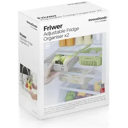 Casativo Kühlschrank-Organizer, Küchen Organizer, Grau, Grün