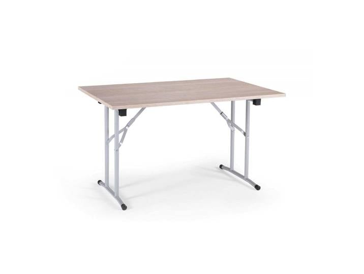 Table pliante métal marron 125x75x80h cm