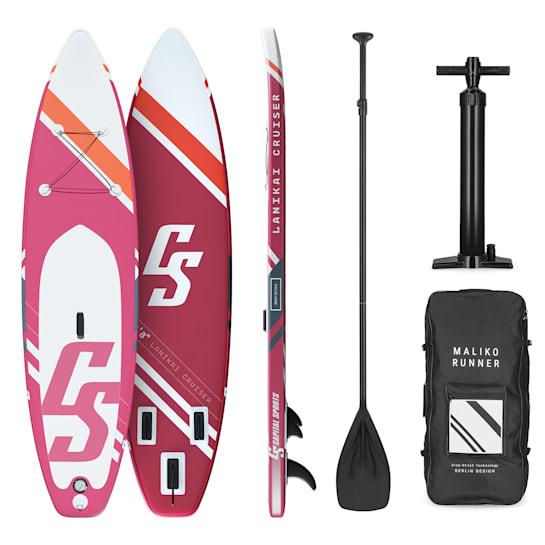 CAPITAL SPORTS Lanikai Cruiser 10.8 aufblasbares Stand Up Paddleboard , SUP-Board , 330 x 77 x 15 cm , inklusive Rucksack & Reparatur-Kit , rostrot