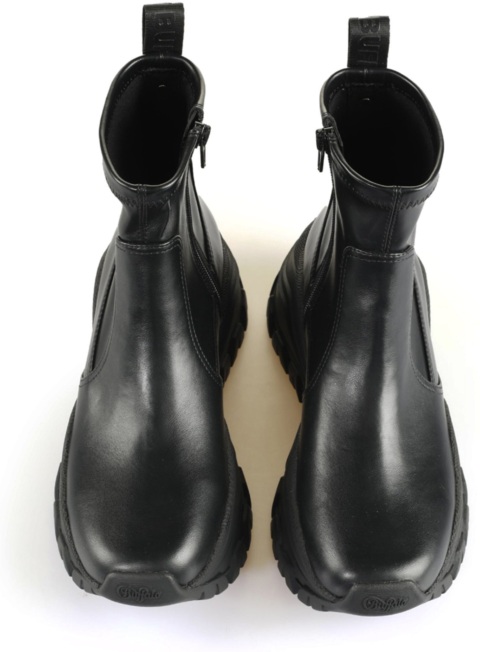 Stiefel BUFFALO "Buffalo lola sock", Damen, Gr. 40, schwarz, Kunstfaser, unifarben, Schuhe Stiefel
