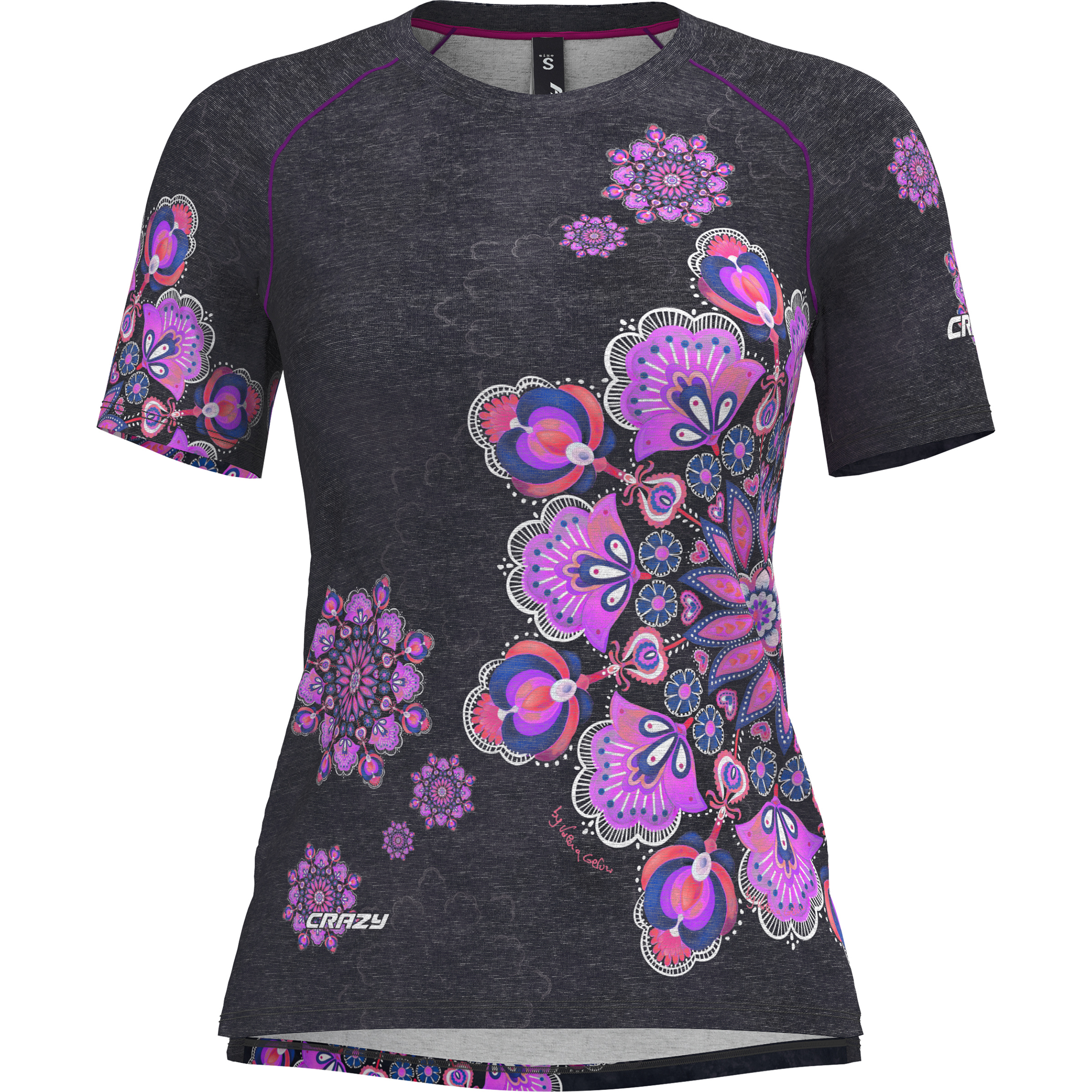Crazy Wonder Magic Damen T-Shirts lila Größe XS Trekking Widerstandsfähig Lyocell (Tencel)