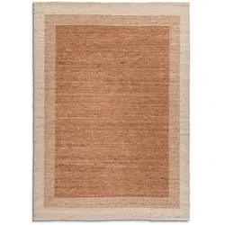 Paulig Teppiche Webteppich Double D 130 x 200 cm Schurwolle Terra
