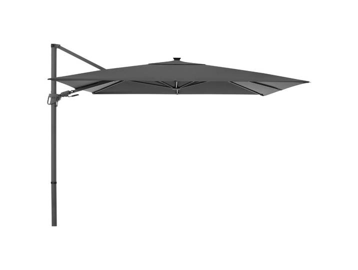 Dieter Knoll Ampelschirm, Anthrazit, 300x220 cm, 360° drehbar, regenabweisend, stabile Strebegelenke, LED-Beleuchtung, Ein/Aus-Schalter, Sonnenschutz, Sonnenschirme