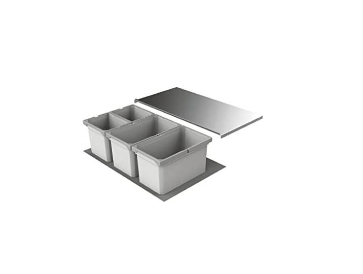 Naber Cox® Box 1T 800-4. Abfallsammler, hellgrau.