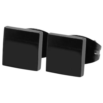 Paar Ohrstecker ADELIA´S "Ohrringe – Ohrstecker aus Edelstahl", Damen, Gr. Damen, Edelstahl, schwarz, Ohrringe, Ideal als Geschenk zum einfach so