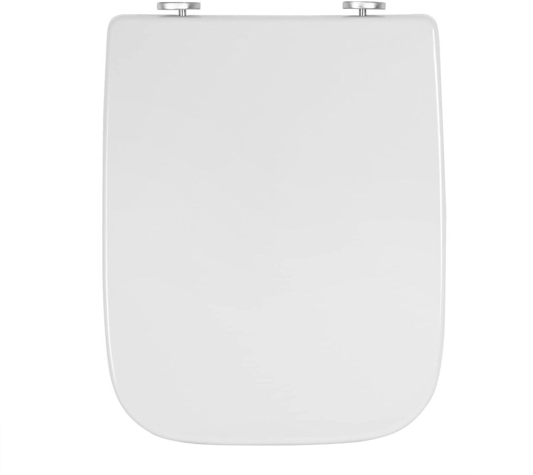 Belfry Bathroom Herr Soft Close Square Stadard Toilet Seat White 5.4cm H X 36.7cm W X 45.5cm D