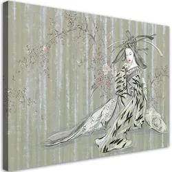 WANDBILD traditioneller japanischer geisha