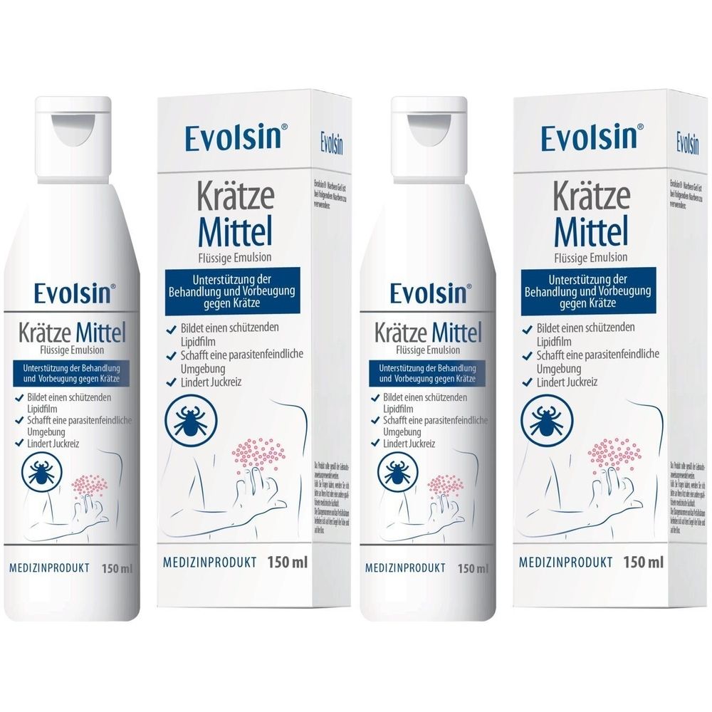 Evolsin Krätze Mittel Emulsion 2x 2x150 ml