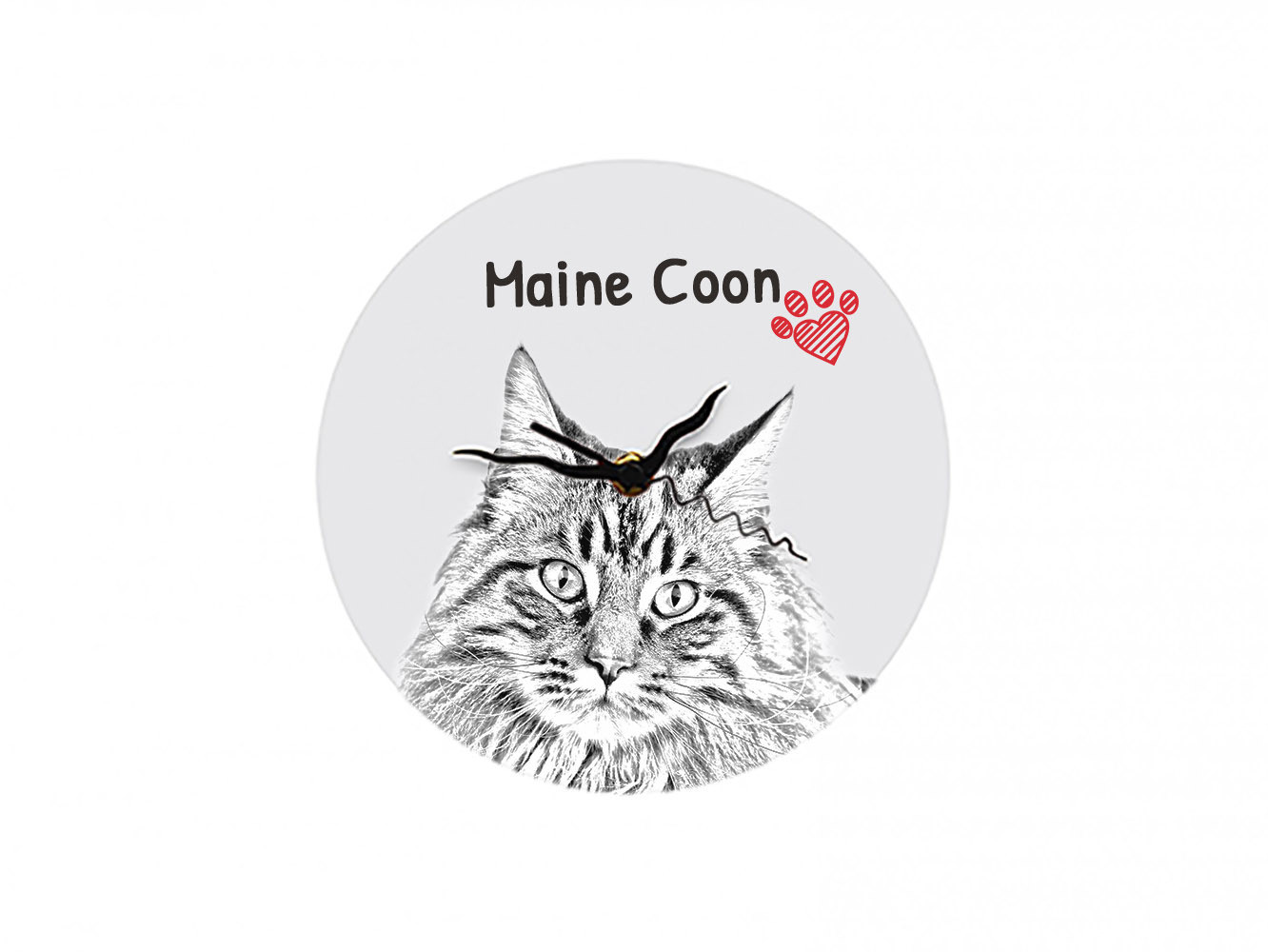 Art-Dog Wandklok Maine Coon