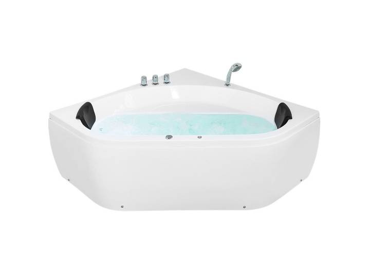 WHIRLPOOL BADEWANNE mit LED 140x140x55 cm weiß Meves
