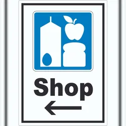 HB-Druck Shop Aufkleber mit Pfeil links A0 (841x1189mm)