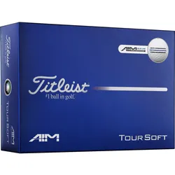 Titleist Golfbälle Tour Soft AIM 2026 - 12er Pack, weiss/blau