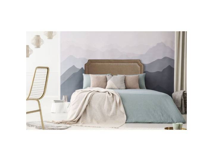MENZZO Tête de lit Milana 140cm Tissu Taupe - Tissu L140 x P8 x H120 cm