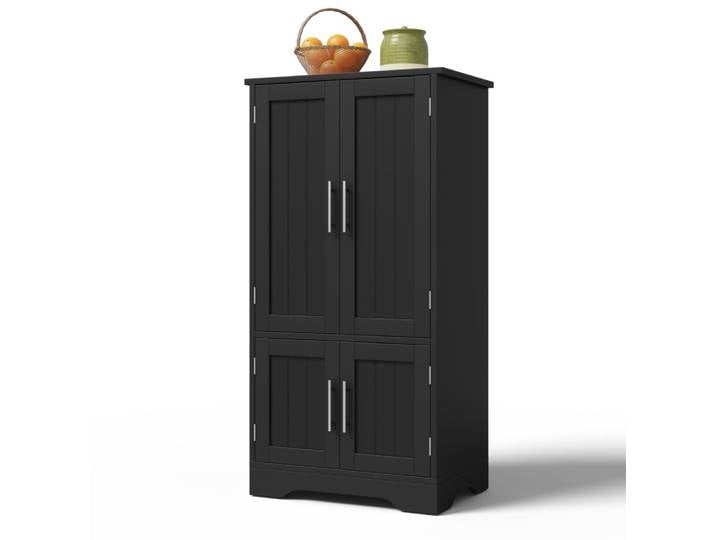 Desserte de cuisine en mdf avec led noire 120x60x40 cm