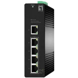 LevelOne Hilbert 5-Port Industrial Gigabit PoE Smart Lite Switch, 4 PoE-Ausgänge, 802.3at/af PoE