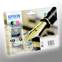 4 Epson Tinten C13T162640 Multipack KCMY 16