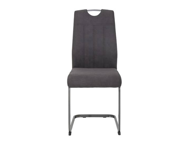 Stuhl Christina 2er-Set Microfaser Vintage Optik Anthrazit 43x98x58 cm