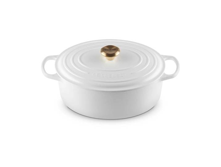 Le Creuset Le Creuset Signature ovaler Topf 6,3 l Weiß