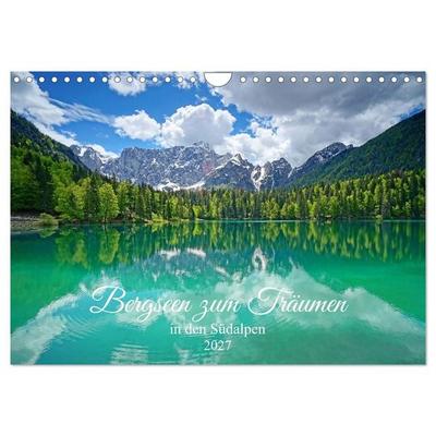 Bergseen zum Träumen (Wandkalender 2027 DIN A4 quer), CALVENDO Monatskalender
