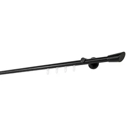 20mm,1-läufig,Profil,Wandträger 6,5cm,Endstück rag Farbe: Schwarz, Größe: 140cm