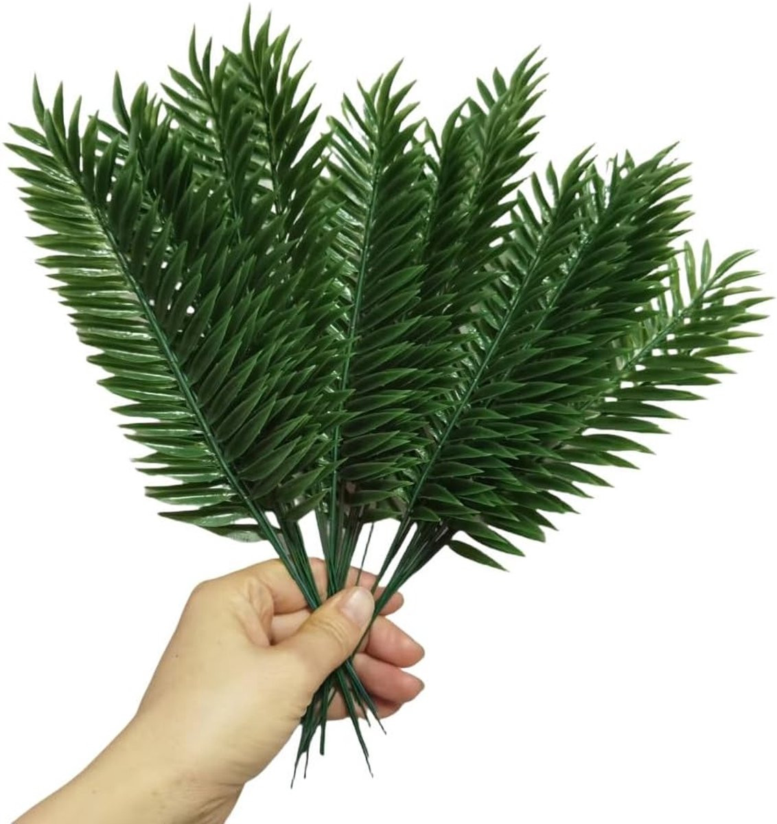 ShopVlot 24 stuks Mini Tropicale Palmblader Decoratie voor Jungle Party, Groen