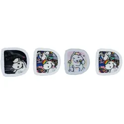 Haukeschmidt Pummel & Friends (x4), Applikationen, Weiss