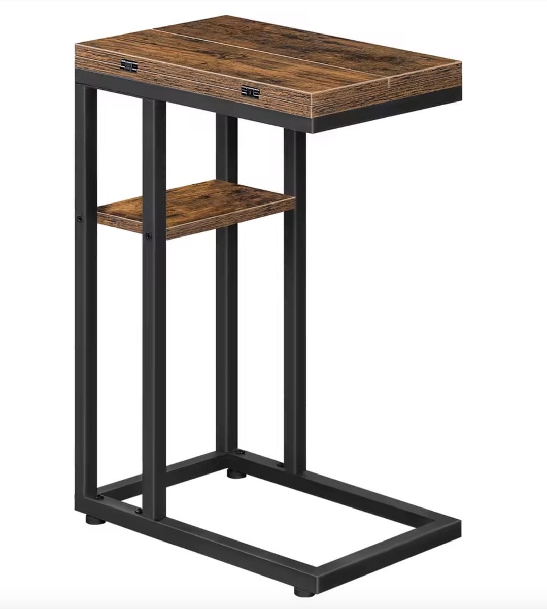 Varnox Uitklapbare Bijzettafel - Industrieel - Bruin