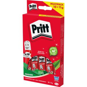 Pritt Klebestift Stick, 9H PS4BF, 11g, lösungsmittelfrei, 10 Stück