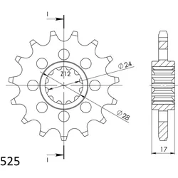 Supersprox Ritzel 525 14Z