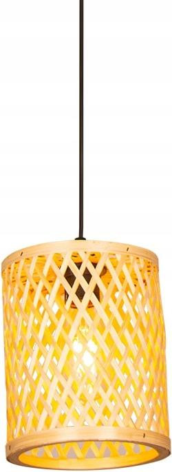 Ledmoon Boho Hanglamp van Bamboe, Riet en Hout voor aan het Plafond
