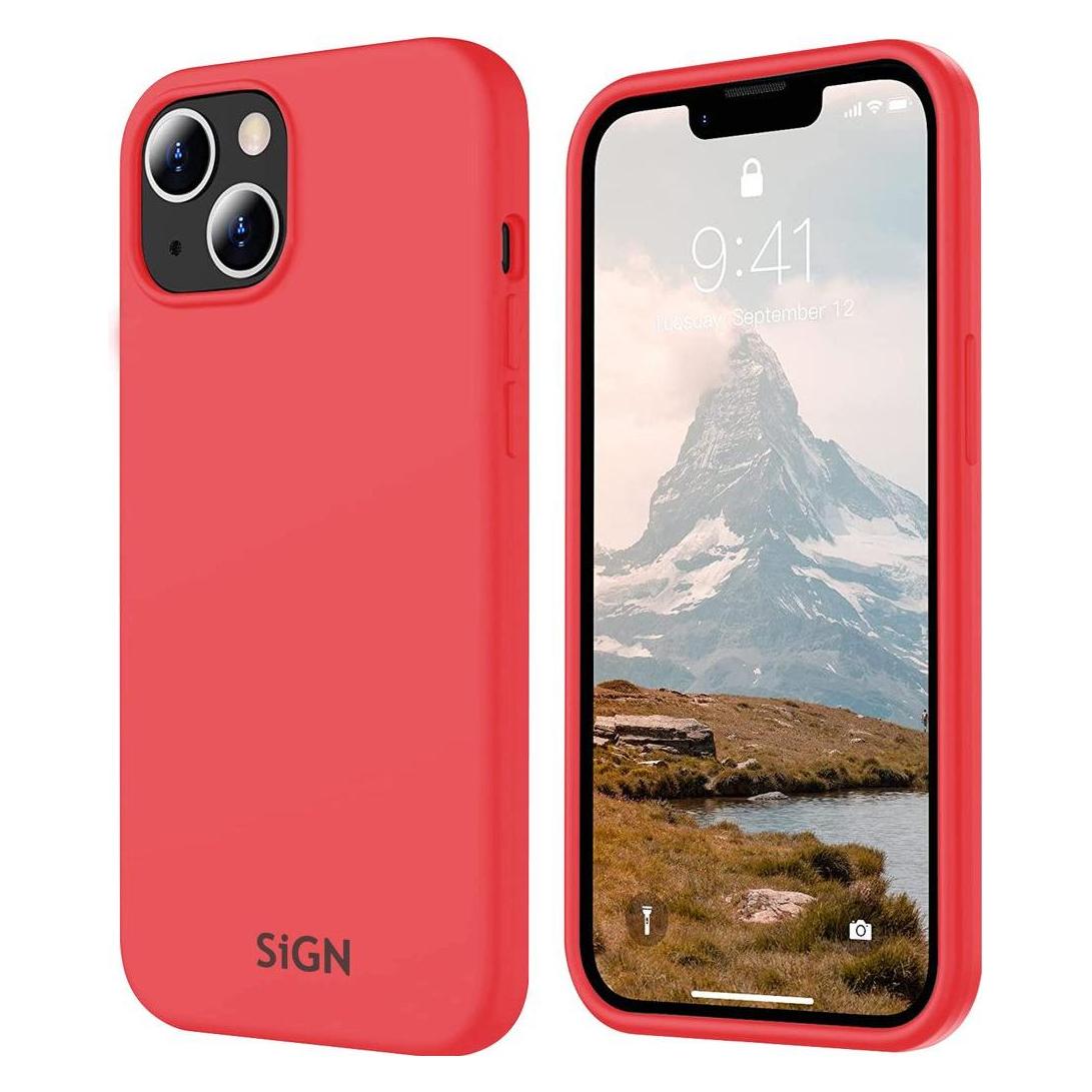 SIGN Liquid Silicone Case for iPhone 15 Plus - Red (Apple iPhone 15 Plus) (SN-SIL15MVattenmelon)
