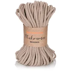 buttinette Makramee-Garn "Braided", geflochten, Stärke: 9 mm, Länge: 45 m