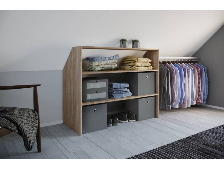 Garderobe Dacho für Dachschräge 90 x 100 x 50cm Holz/Eiche Sonoma Dekor