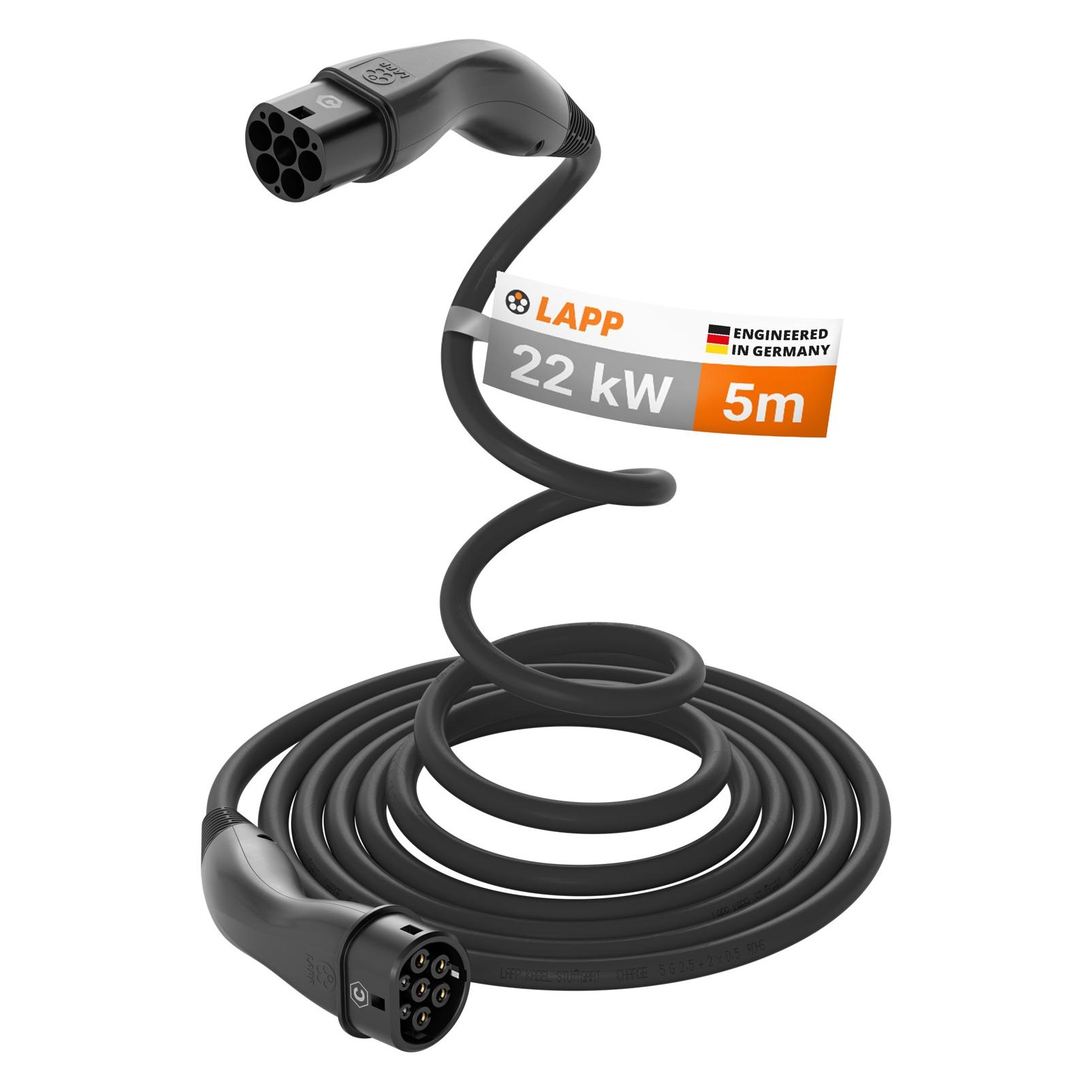 Lapp Mobility EV-TYP2 Ladekabel HELIX 3-phasig (Typ 2, 22 kW, 33 A, 5 m) (61795)