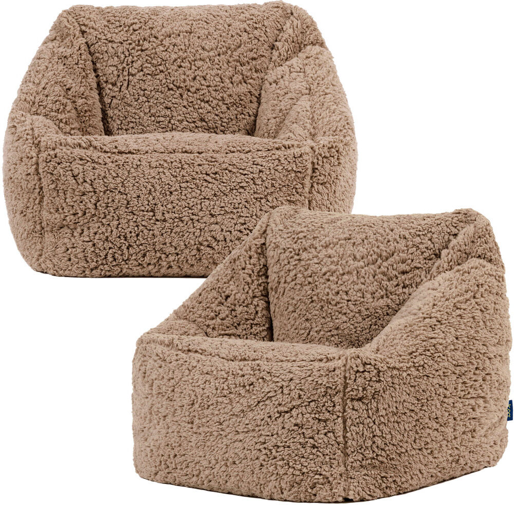 icon Kids Teddy Bear Armchair Bean Bag Grey Childrens Bean Bags Set of 2 Brown Medium
